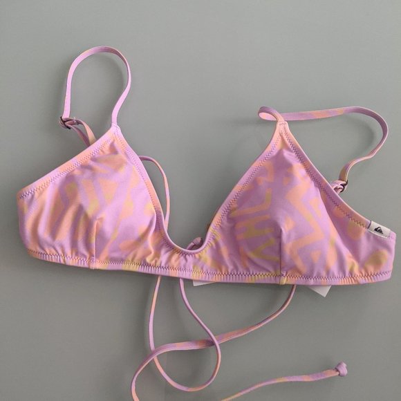 NWT Quiksilver Womens Classic Trilette Bikini Top - Picture 1 of 13